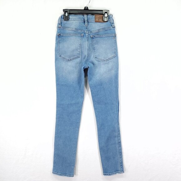 Madewell Jeans Women's Size 23 Blue 10" High Rise Skinny Crop Slim Fit Stretch - Picture 2 of 14